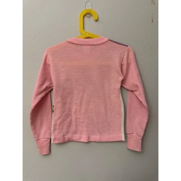 Vintage Girls Dr. Dentons Strawberry All Stars Pajama Top sz 6 1980s - Picture 6 of 6